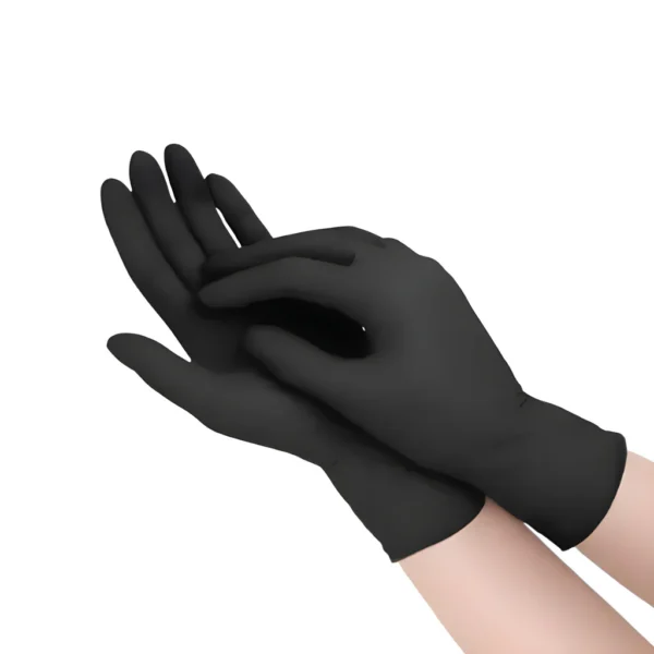 SELECT GLOVE Gants d'examen en nitrile Noir (100 pièces)