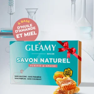 Gleamy Savon à base d’huile d’amande et Miel pur
