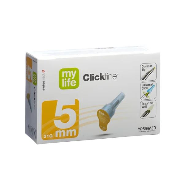 CLICKFINE Aiguilles de stylo à Insuline 31G 5mm x100