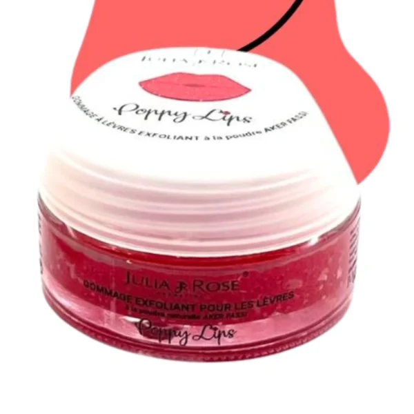 Julia et Rose Poppy Lips Gommage Exfoliant Lèvres 15g